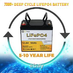 LiFePO4 Battery 12V Volts 50Ah Lithium Iron Battery for Solar Pannel RV Boat