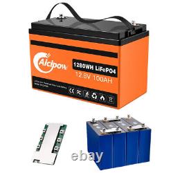 LiFePO4 Deep Cycle Lithium Iron Phosphate 12V 100AH Battery for RV off-Grid Home