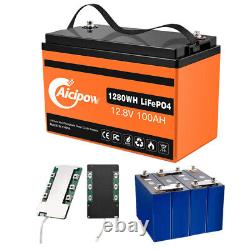 LiFePO4 Deep Cycle Lithium Iron Phosphate 12V 100AH Battery for RV off-Grid Home