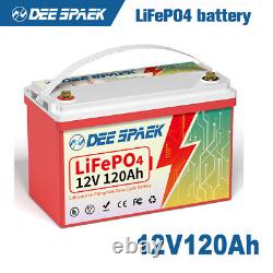 LiFePO4 Lithium Battery 12V 120Ah BMS 10000+cycles for RV Solar Boat Off-grid