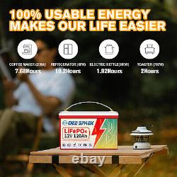 LiFePO4 Lithium Battery 12V 120Ah BMS 10000+cycles for RV Solar Boat Off-grid