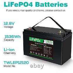 LiFePO4 Lithium Battery 12V 180Ah 120Ah 100Ah Deep Cycle for Solar Off-grid lot