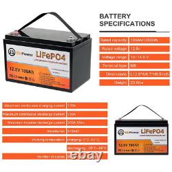 LiFePo4 12V 100Ah Lithium Iron Phosphate battery For RV Deep Cycles Solar System