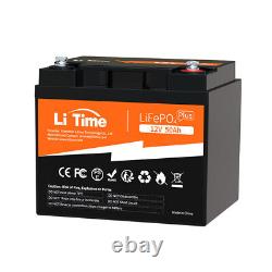 LiTime 12V 50Ah LiFePO4 Lithium Battery for RV Trolling Motor Marine Solar