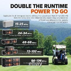 LiTime 48V 60Ah Golf Cart LiFePO4 Professional Lithium Battery with 120A BMS