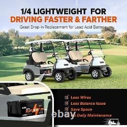 LiTime 48V 60Ah Golf Cart LiFePO4 Professional Lithium Battery with 120A BMS