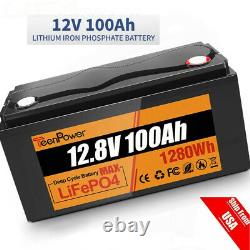 Lifepo4 Lithium Iron Phosphate Battery 12 Volt 12v 100ah 1280Wh
