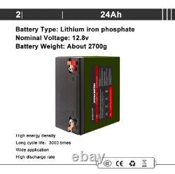 Lithium Iron Phosphate Battery LiFePO4 Deep Cycle Solar Kayak Trolling Marine
