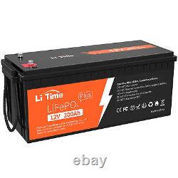 Litime LiFePO4 12V 200Ah PLUS 200A BMS Lithium Battery for RV Solar Off-Grid