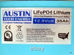 MISSING PLUG COVERS LiFePO4 12.8-Volt 35Ah Lithium Iron Phosphate Battery