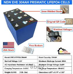 New Grade A ++ LiFePO4 Battery cells. EVE 304AH Cells. Ships from USA same day
