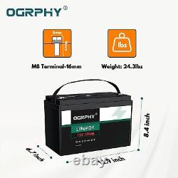 OGRPHY 12V 100Ah LiFePO4 Battery, Built-in 100A BMS, for RV, Golf Car etc (Used)