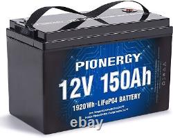 Pionergy 12V 150Ah LiFePO4 Lithium Battery for RV Solar Off-grid Trolling Motor