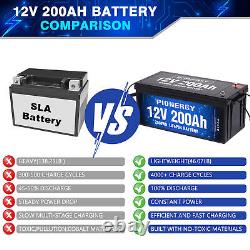 Pionergy 12V 200AH LiFePO4 Deep Cycle Lithium Ion Phosphate Battery For RV Solar