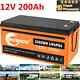 Portable Lifepo4 Lithium Bms Battery 12v 200ah For Camping Rv Marine Solar