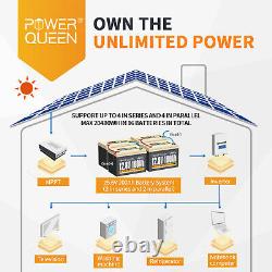 Power Queen 12V 100Ah LiFePO4 Lithium Battery Deep Cycle BMS for Solar RV Boat