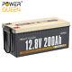 Power Queen 12v 200ah Lifepo4 Battery With Built-in 100a Bms 2560wh For Camping