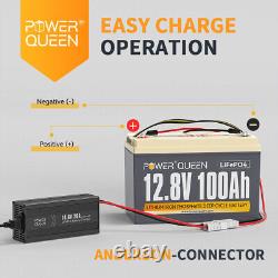 Power Queen 14.6V 20A Smart AC-DC Lithium Battery Charger for 12V 100Ah LiFePO4
