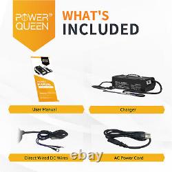 Power Queen 14.6V 40A Smart LiFePO4 Charger for 12V 100Ah 200Ah Lithium Battery