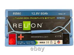 ReLion Lithium Iron Phosphate Batteries (LiFePo4) RV/Boat Group size 27