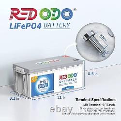 Redodo 12V 200Ah PLUS LiFePO4 Deep Cycle Lithium Battery 200A BMS for RV Solar