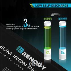 Renogy 12V 170Ah Lithium-Iron Phosphate Battery LFP BMS Deep Cycle Solar LiFePO4