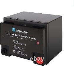 Renogy 12V 50Ah LiFePO4 Lithium Battery, Lithium-Iron Phosphate Solar Battery