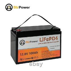 Solar Batteries 12V 100Ah lithium LiFePO4 battery for Deep Cycle System 100A BMS