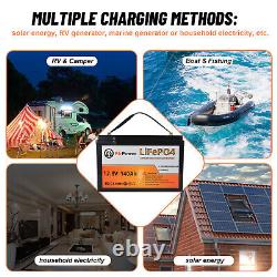 Solar Battery 12V 140Ah lithium LiFePO4 batteries Pack for Deep Cycle RV System