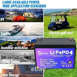 Solar LiFePo4 12V 100Ah Lithium Iron Phosphate battery For RV Deep Cycle System