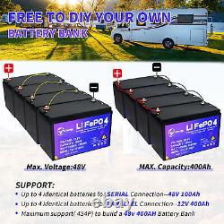 Solar Marine Battery LiFePo4 12V 100Ah Lithium Iron Phosphate for RV Deep Cycle