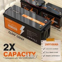 Solorage X 24V 100Ah LiFePO4 Lithium Battery 10-Year Lifetime