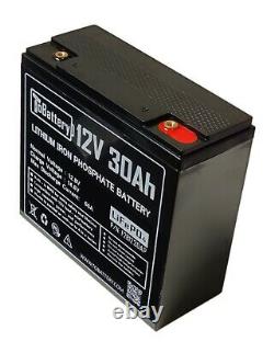 TOBattery 12V 30AH LiFePO4 Lithium Iron Phosphate Deep Cycle Battery 24/36/48V